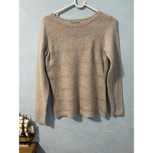 CYNTHIA‎ ROWLEY Beige with Gold Sequin Stripes